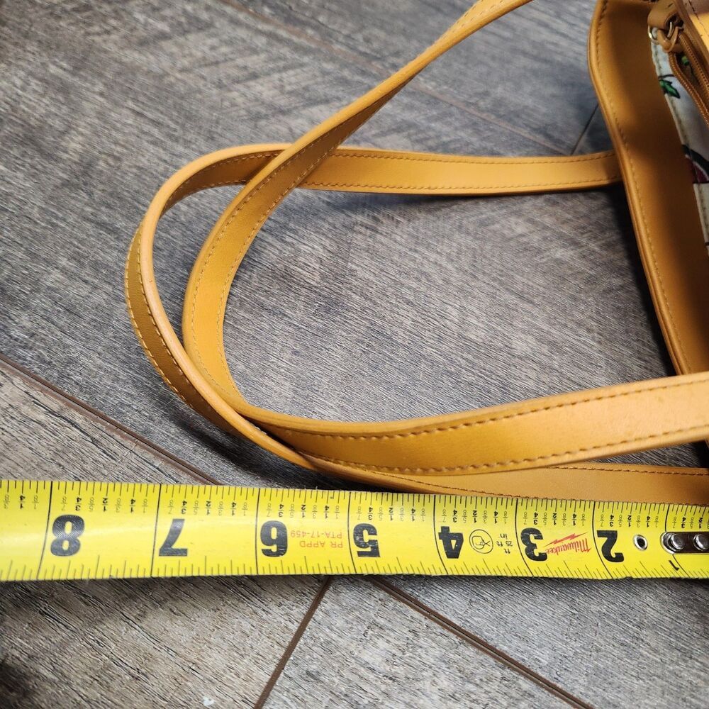 Vintage Etienne Aigner Woven Straw Summer Tote Bag Fruit Print Liner Brown - Picture 16 of 16